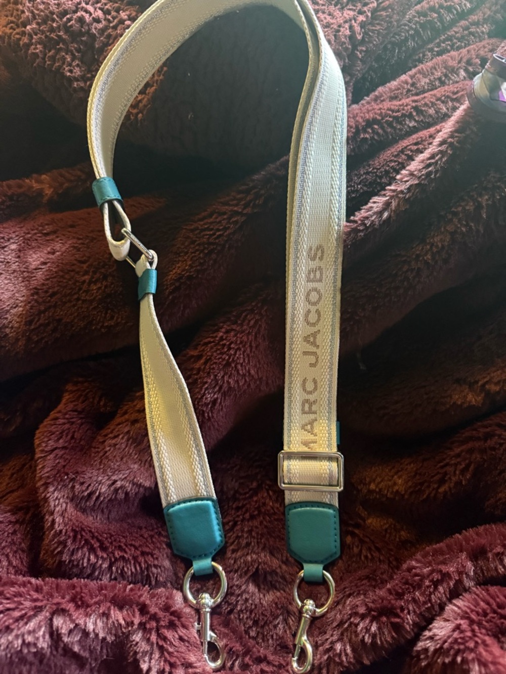 Marc Jacobs Silver Strap with Teal Leather Accents